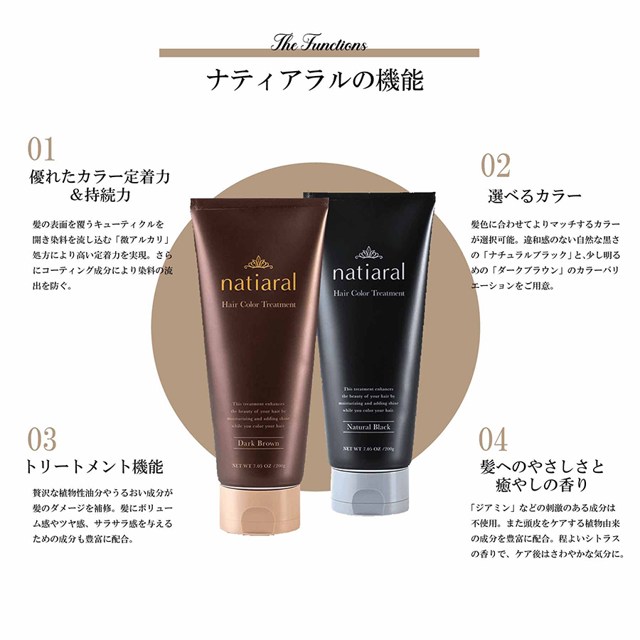 アジアンテクニーク ナチュラルヘアカラー トリートメント ダーク