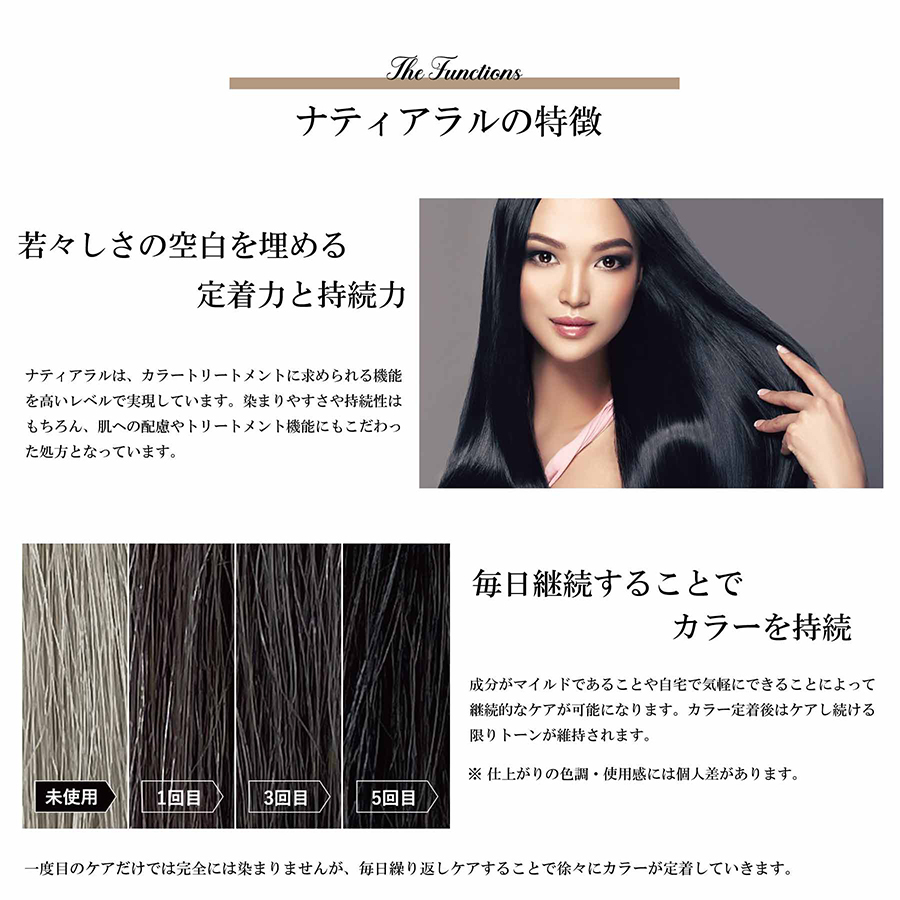 新品◇ナティアラル ヘアカラートリートメント ナチュラルブラック200g